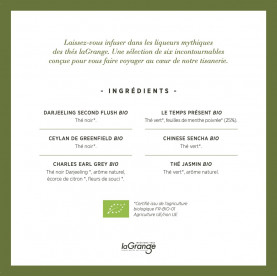 Coffret LES THES Bio  laGrange - 6 références - 48 sachets